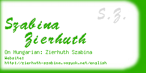szabina zierhuth business card